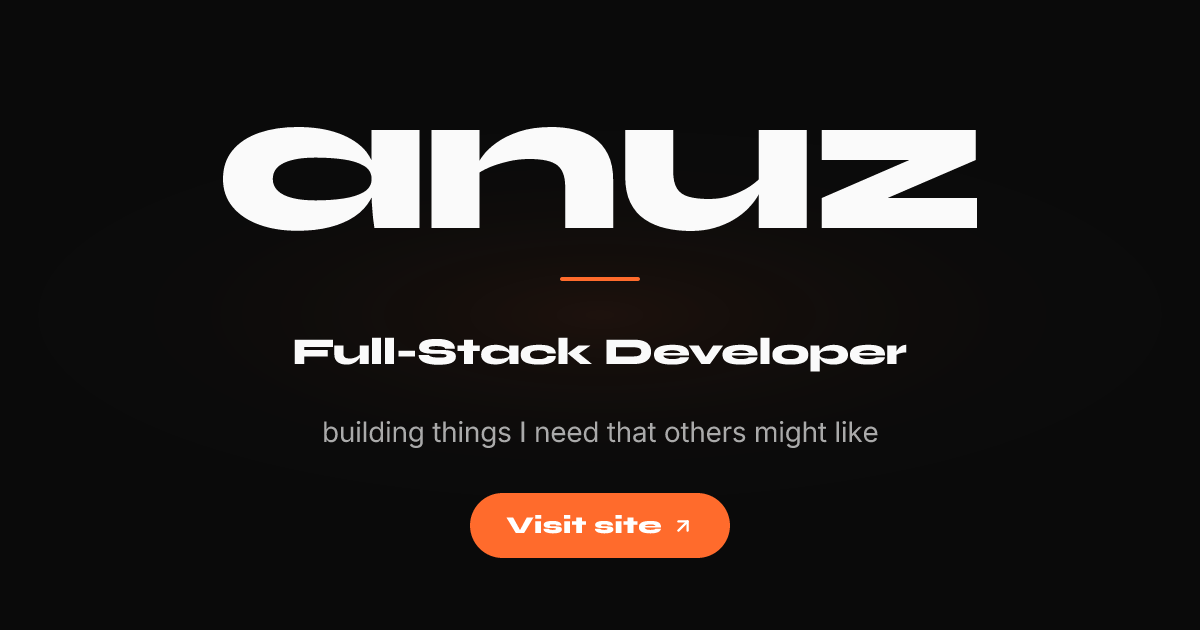 Anuz Subedi | Full-Stack Developer & Web Creator
